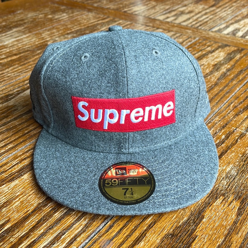 Supreme Box Logo Fitted Hat 7 1/4 57.7 cm wool and cashmere